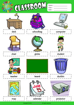 Classroom ESL Printable Worksheets For Kids 1