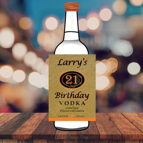 Vodka Label, Titos Vodka Label, Custom Titos Bottle, Titos ...