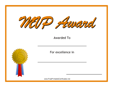 printable volleyball certificates awards