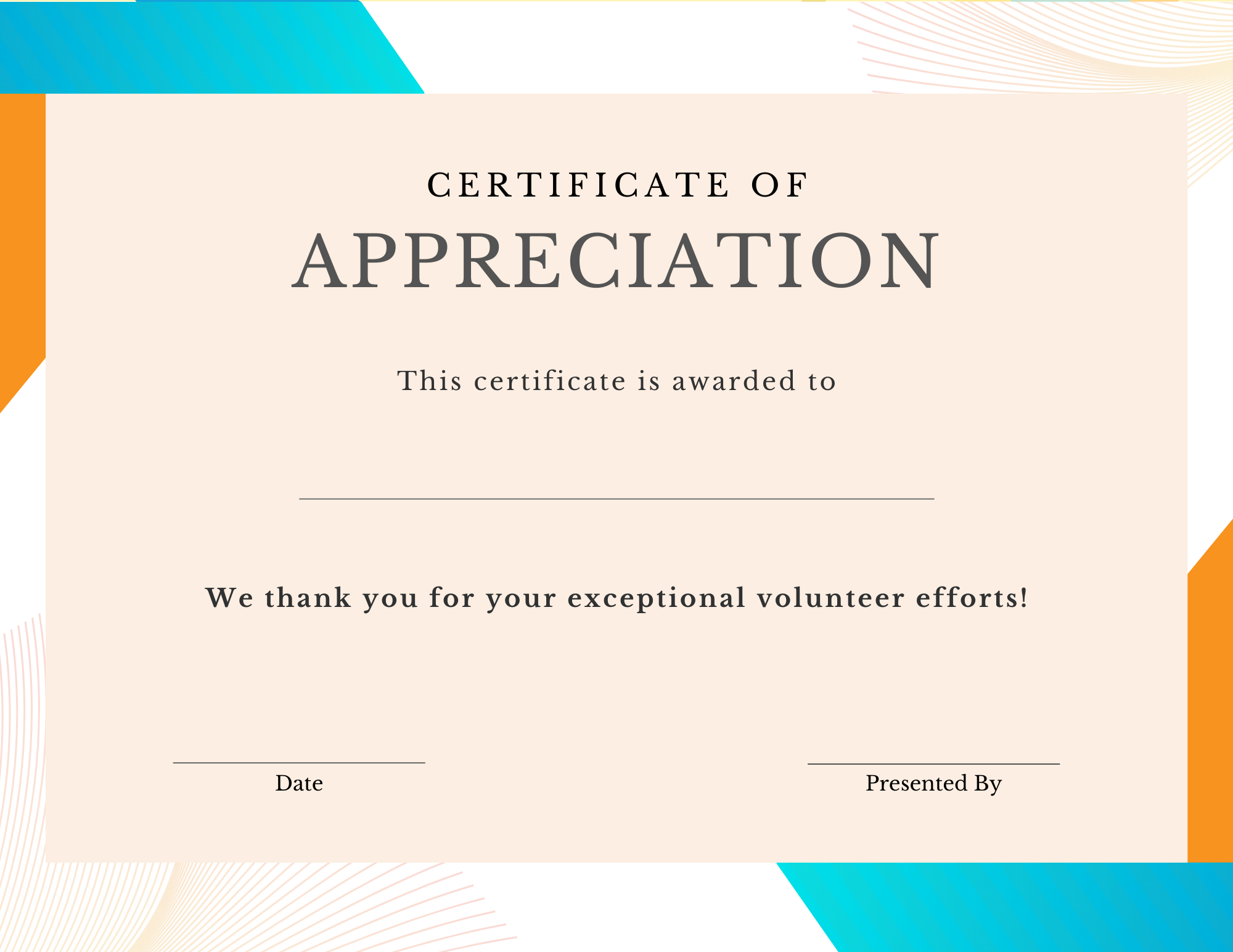 Printable Certificates for Volunteer Appreciation | SignUp.com