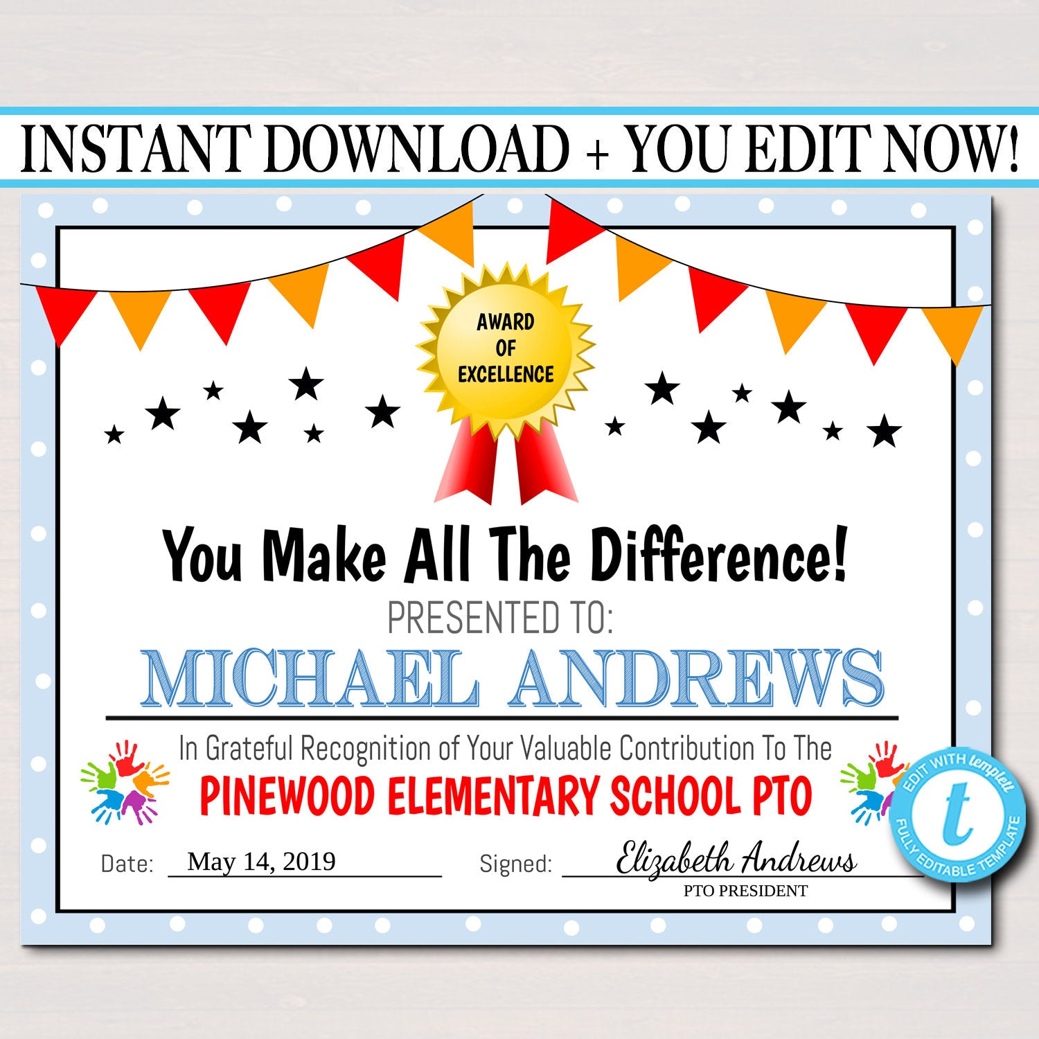 printable volunteer certificates