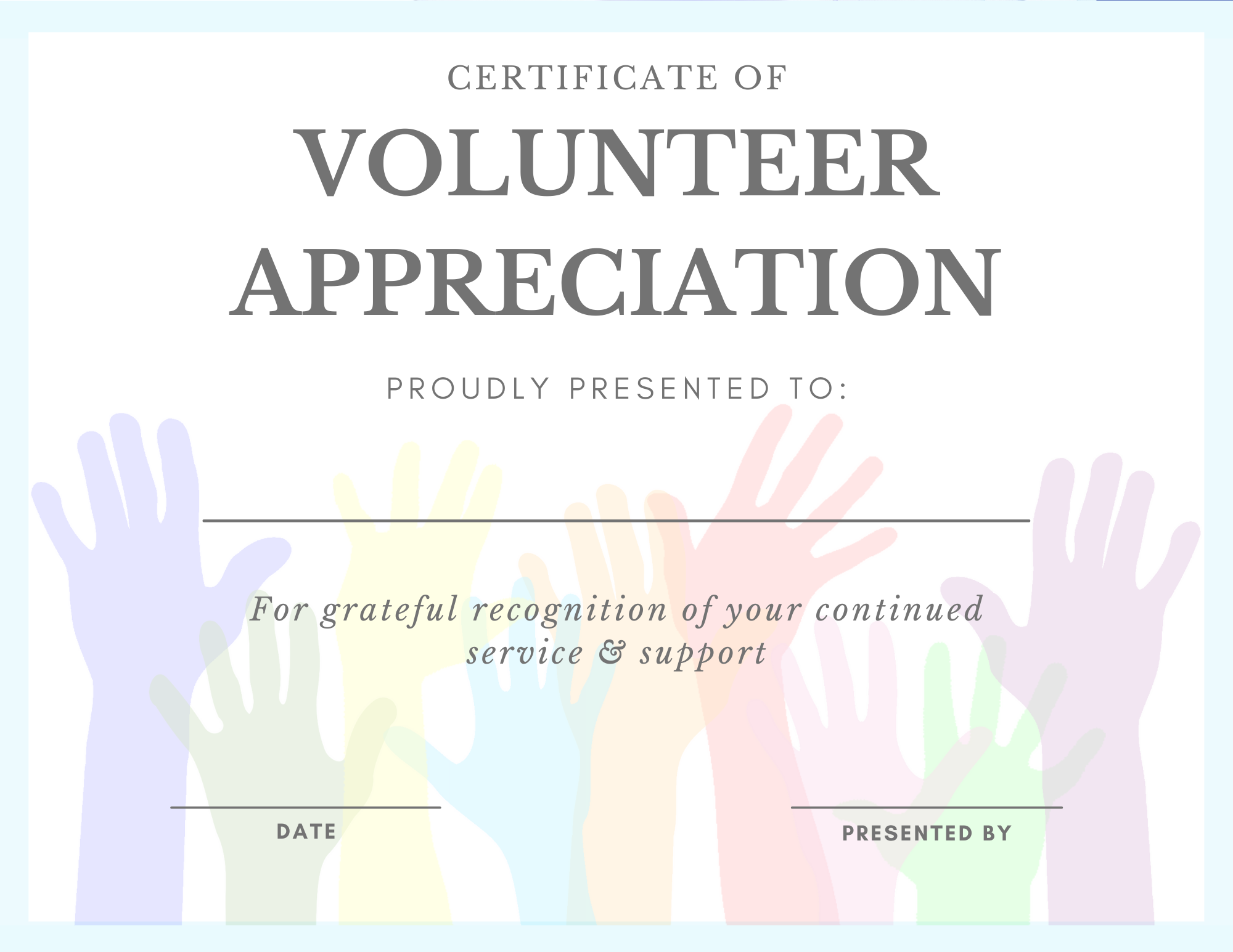 Printable Certificates for Volunteer Appreciation | SignUp.com