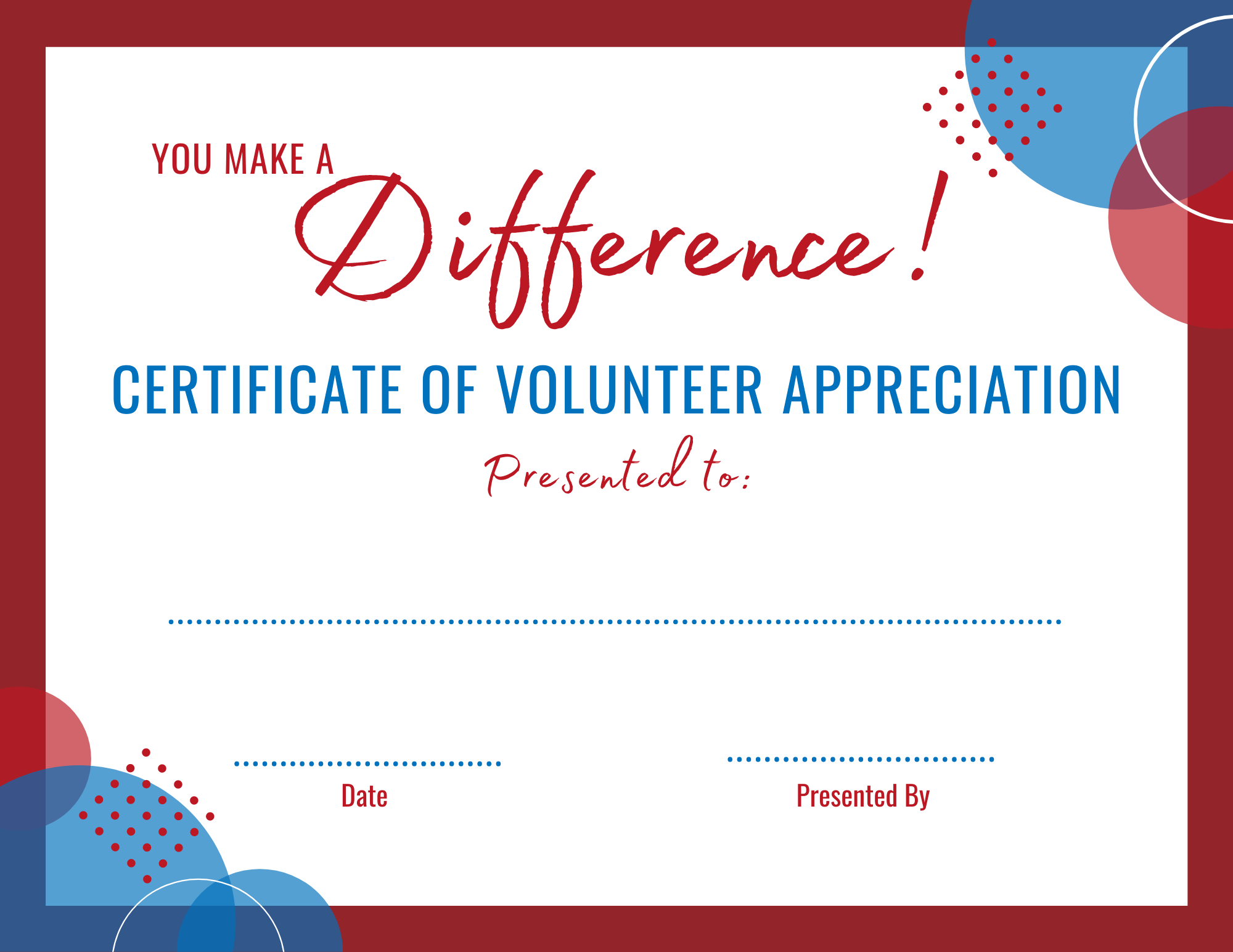 printable volunteer certificates