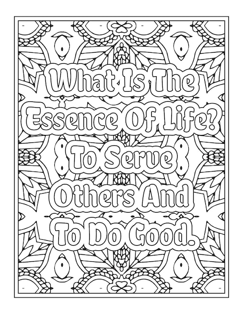Premium Vector | Volunteer Quotes Coloring Pages For Coloring Book