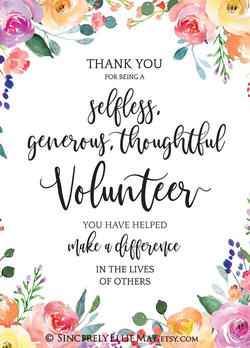 Volunteer appreciation
