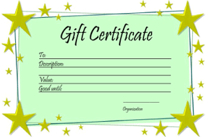 Gift Voucher Templates: free printable gift vouchers