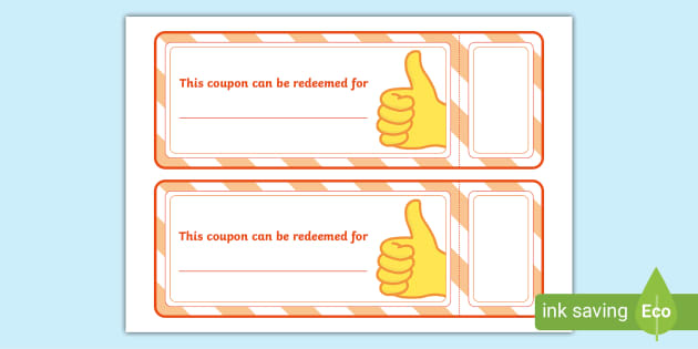 Printable Coupon Book Template | Twinkl Coupon Book Template