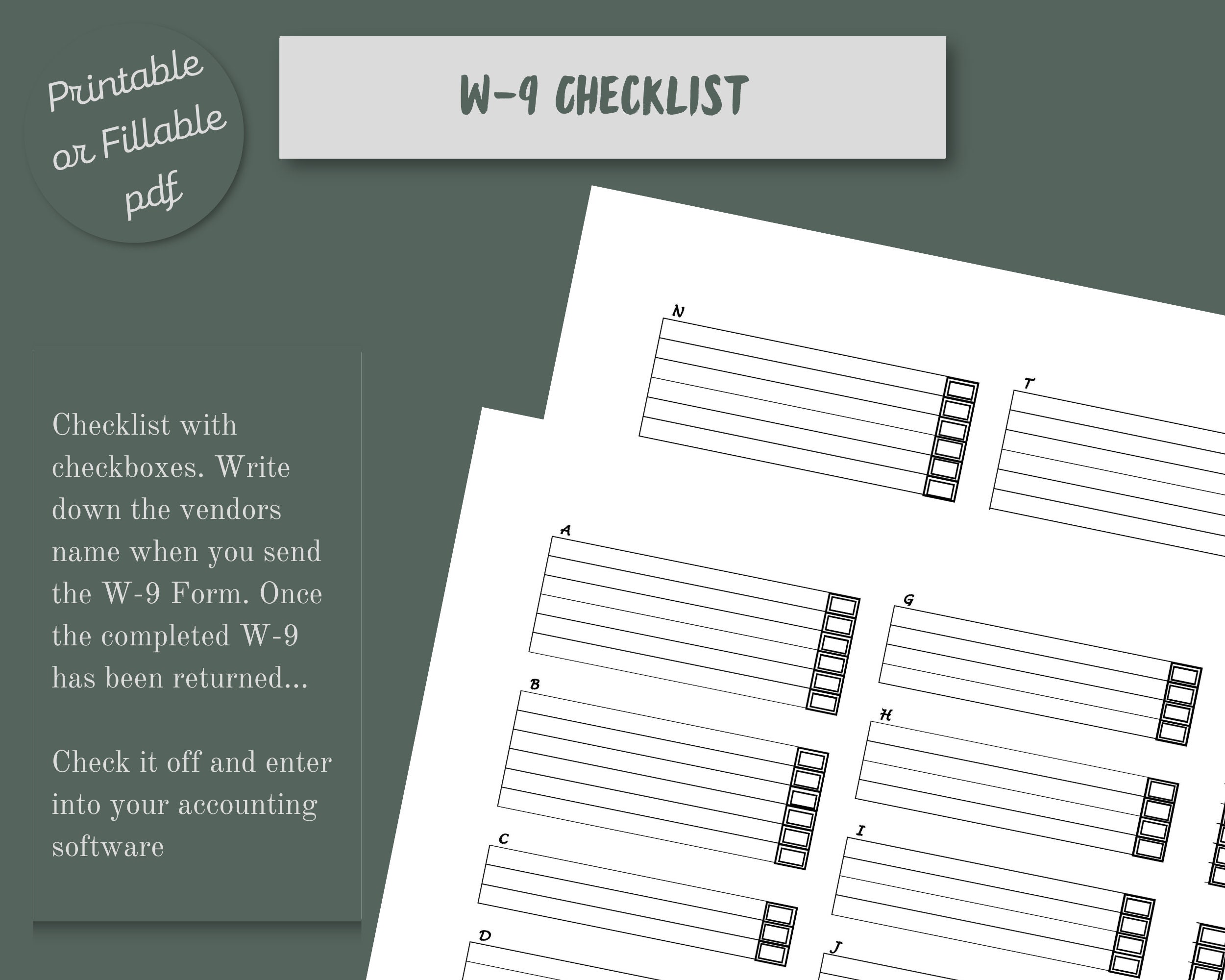 W-9 Checklist and Sample Letter for Small Businesses, Professional ...
