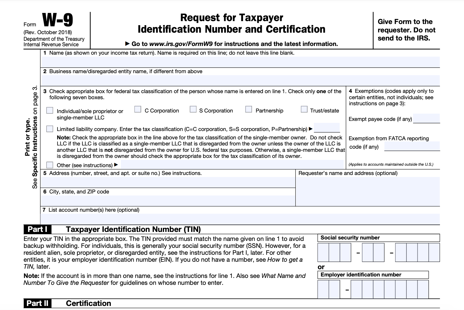 W-9 Form—Fill Out the IRS W-9 Form Online for 2023 | Smallpdf