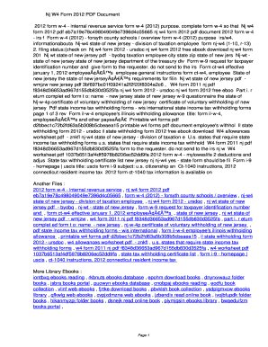 2012 w4 Forms and Templates - Fillable &  Printable Samples for PDF ...