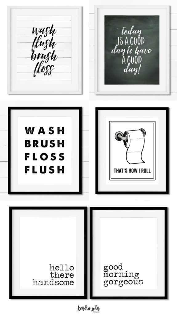 Would Poop Here Again - Free Printable Wall Art - Funny Bathroom ...