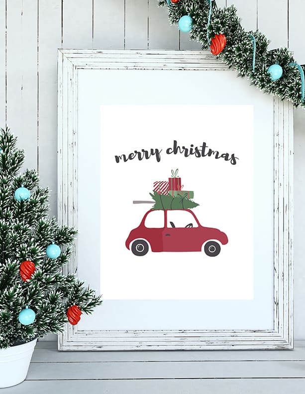 printable wall art christmas