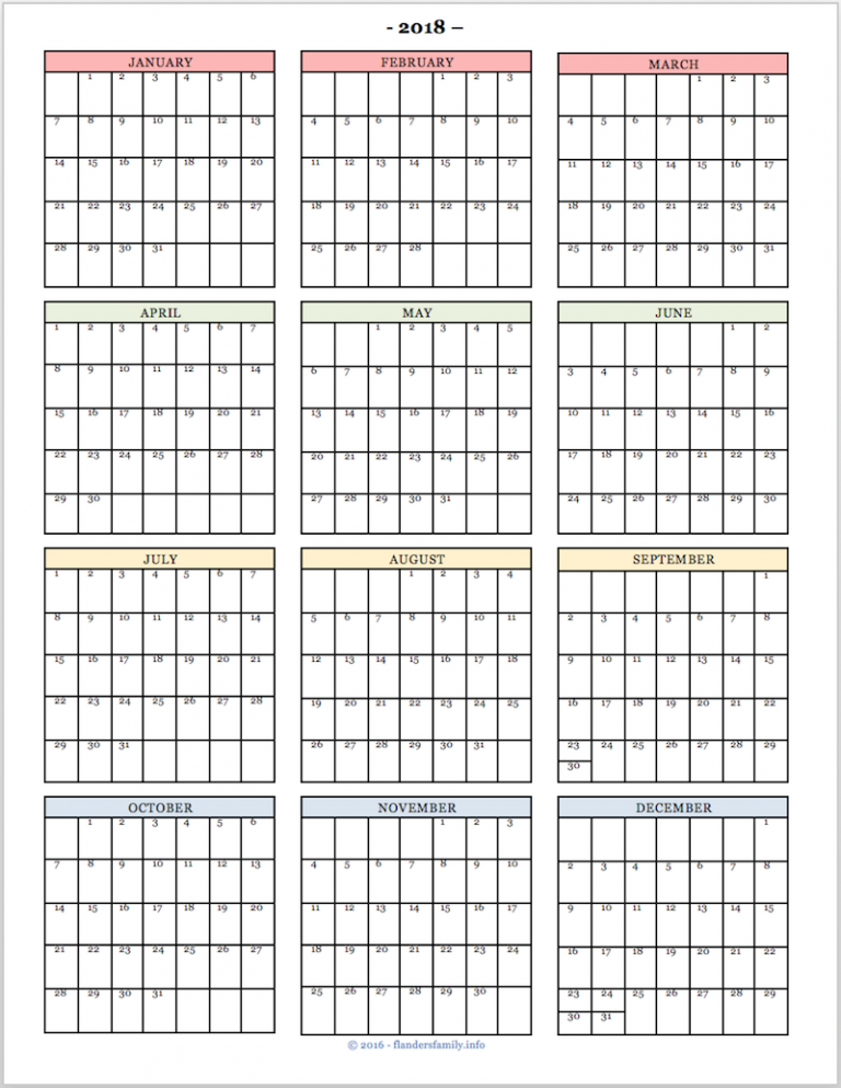 printable wall planner 2018 ireland