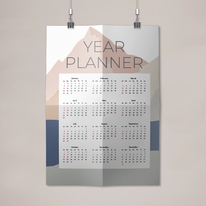 printable wall planner 2018 ireland