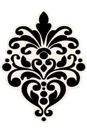 Wall Stencils Damask - 8 Free PDF Printables | Printablee