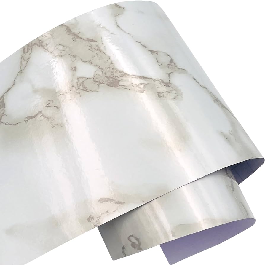 Yifasy Marble Print Wallpaper Border Roll Peel &  Stick Kitchen ...