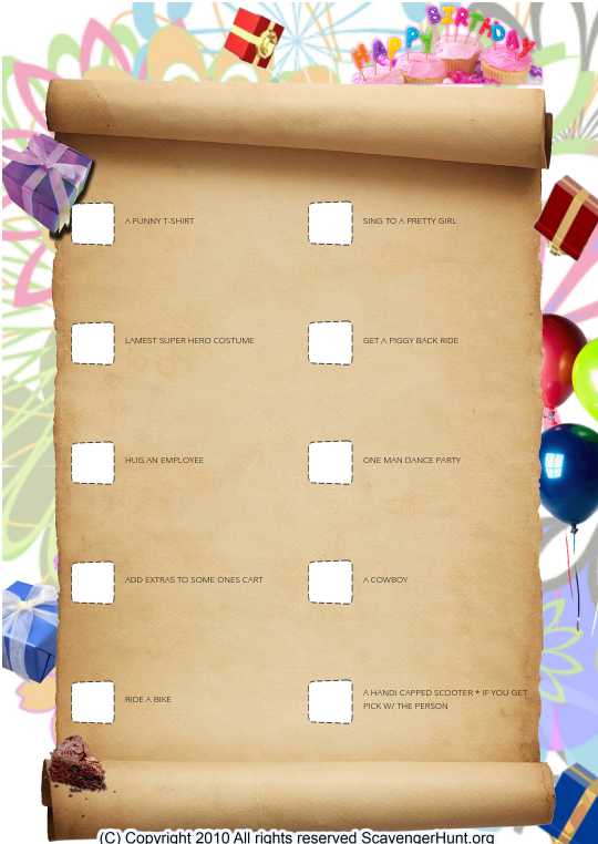 printable walmart scavenger hunt