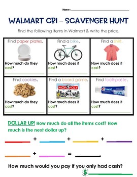printable walmart scavenger hunt