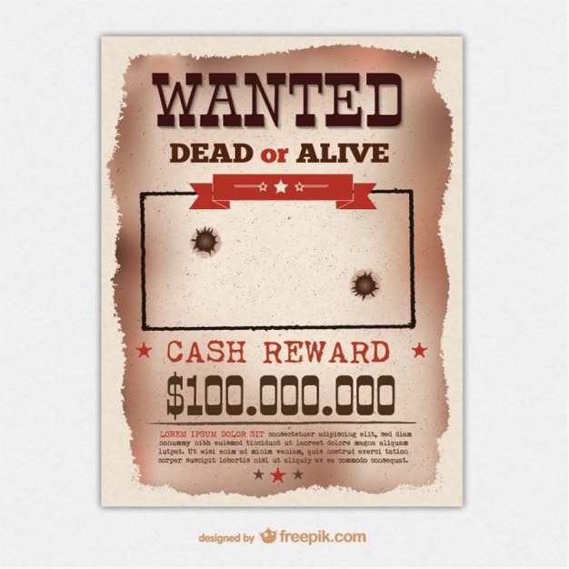 printable wanted posters template