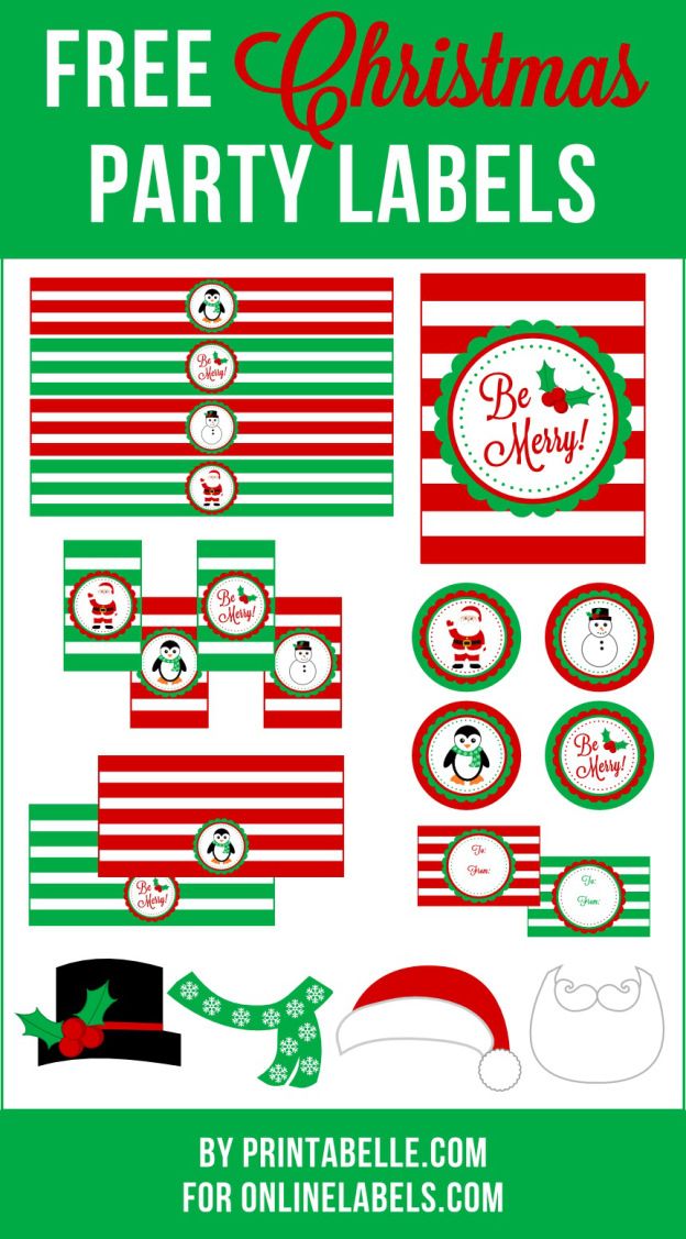 53 Free Label Templates For Christmas And The Holiday Season