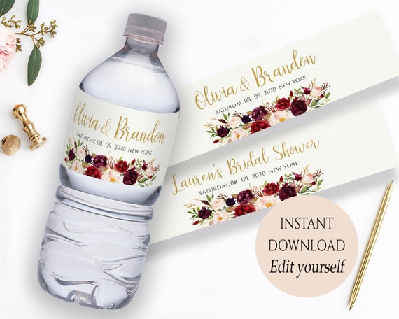 printable water bottle labels free templates