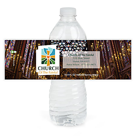 Custom Printed Full Color Water Bottle Labels 2 12 x 8 Rectangle ...