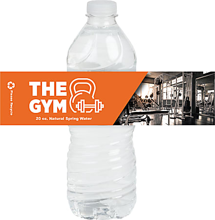 Custom Printed Full Color Water Bottle Labels 2 x 8 Rectangle Box ...