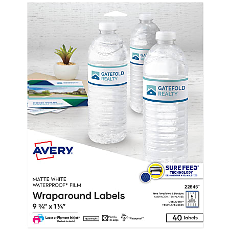 printable water bottle labels office depot