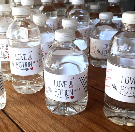 printable water bottle labels valentines