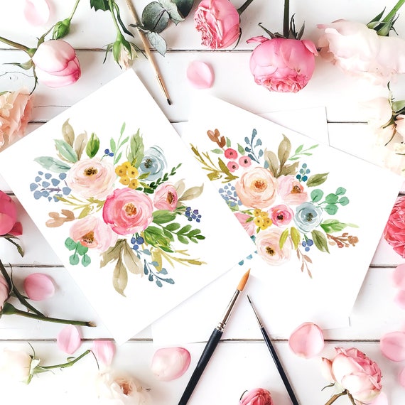 Watercolor Flowers Flower Nursery Art Girl Baby Girl Nursery ...
