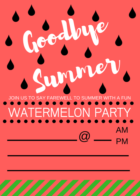 Free Printable Watermelon Party Invitations - The Daily Hostess