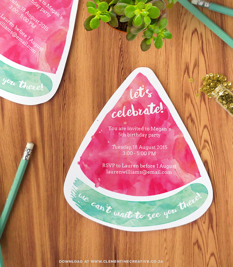 Free Printable Watermelon Party Invitations - Download the Templates!