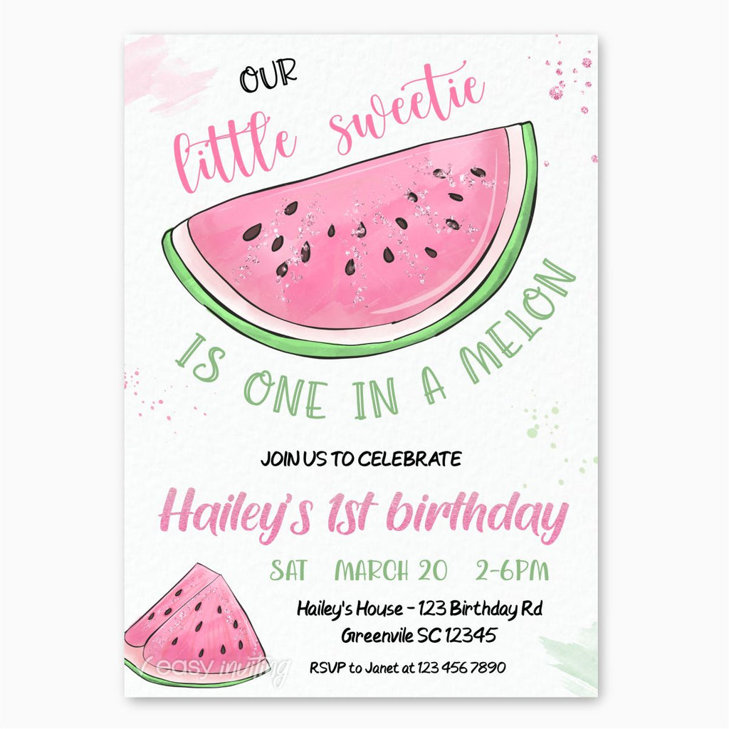 printable watermelon party invitations