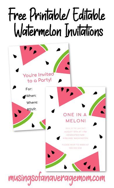 Watermelon Invitations