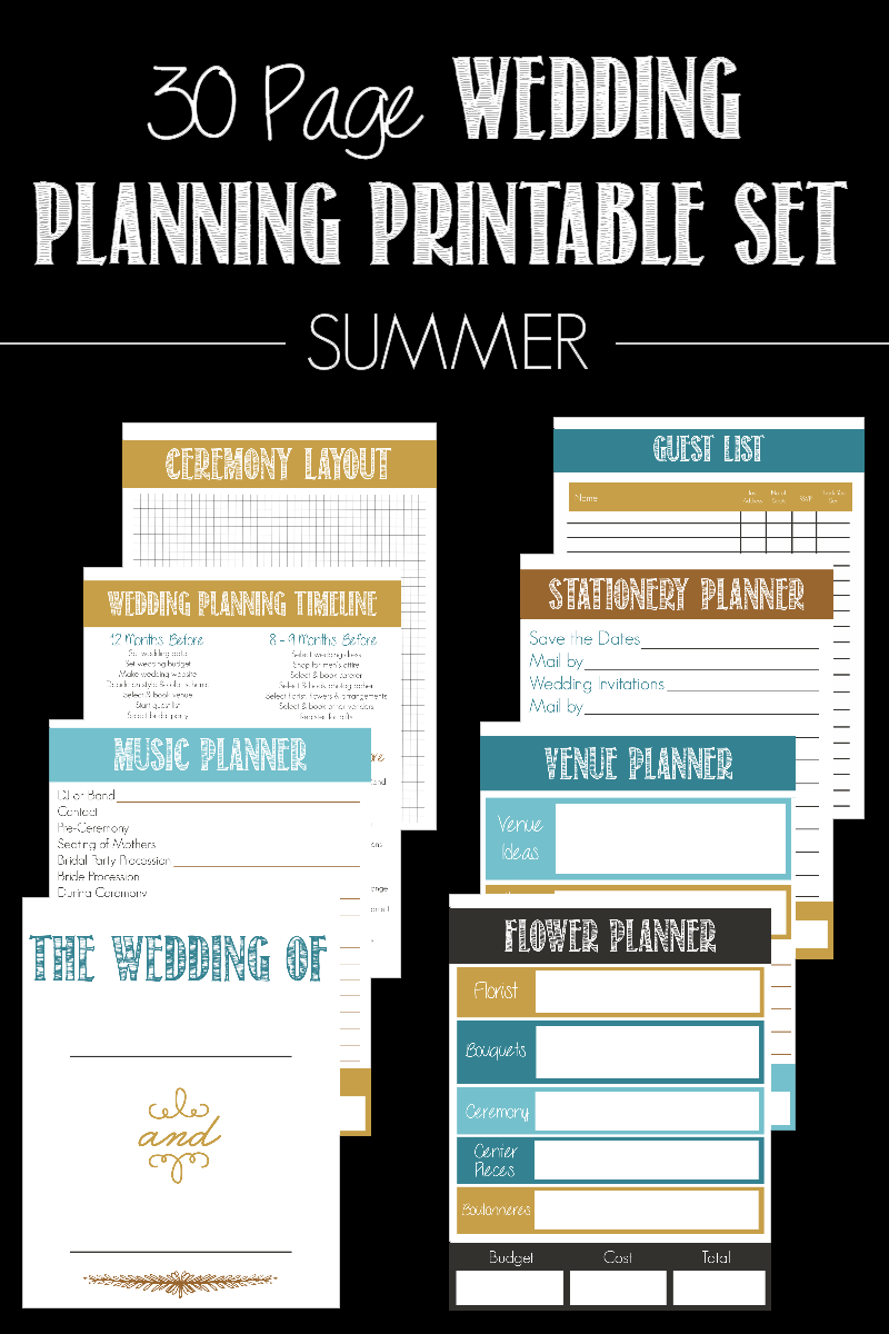 printable wedding ceremony planner