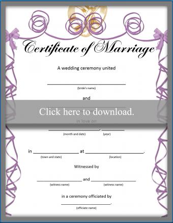 Printable Wedding Certificates for Fun | LoveToKnow