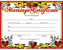 Free Fancy Printable Marriage Certificates Templates