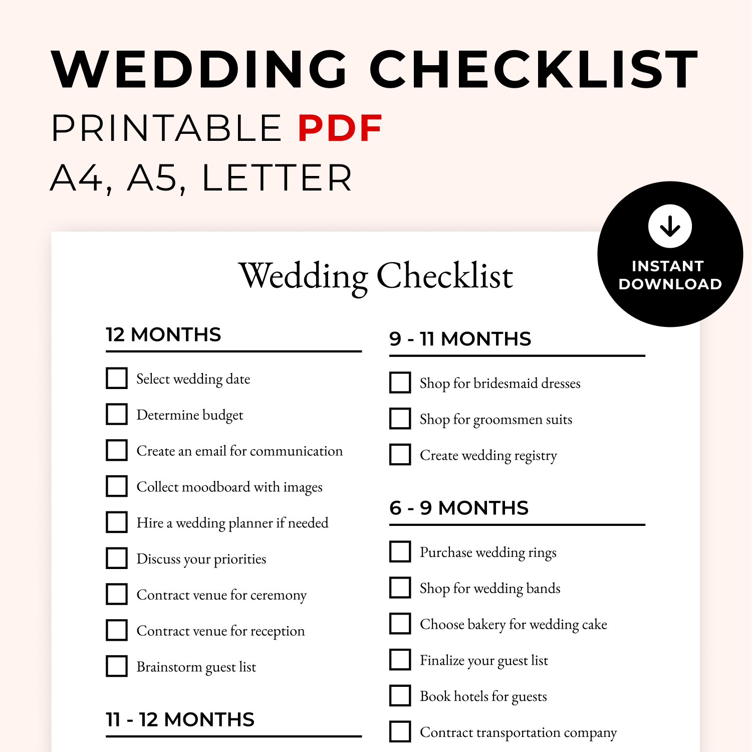 Wedding Checklist Timeline - Invito Cards Maker App