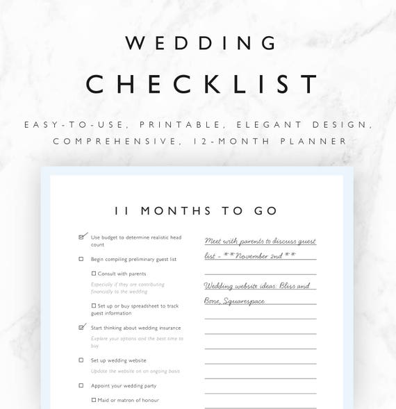 printable wedding checklist nz