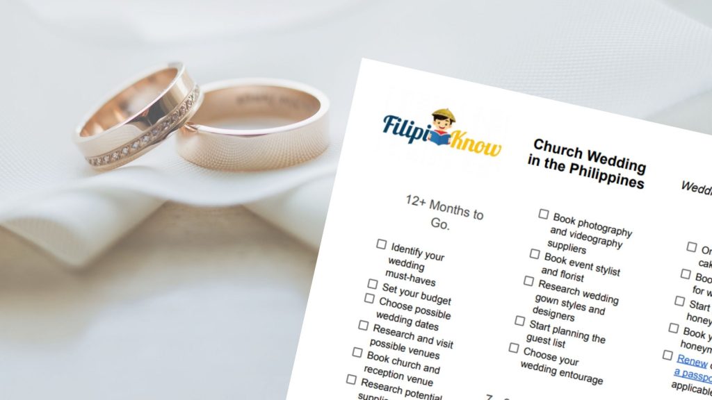 Wedding Checklist Philippines 2024 [Free Download] - FilipiKnow