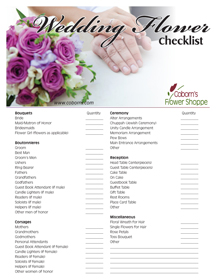 Coborns Blog: Free Printable - Wedding Flower Checklist ...