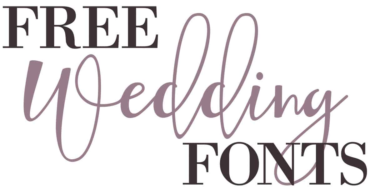 Free Wedding Fonts - Glitter and Graze