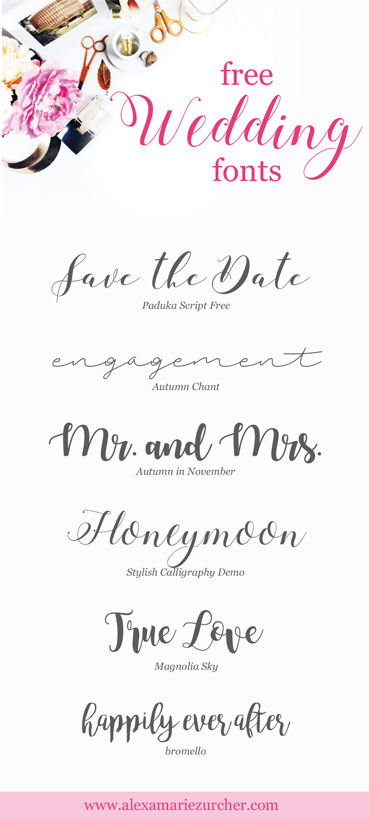 Free Wedding Fonts!
