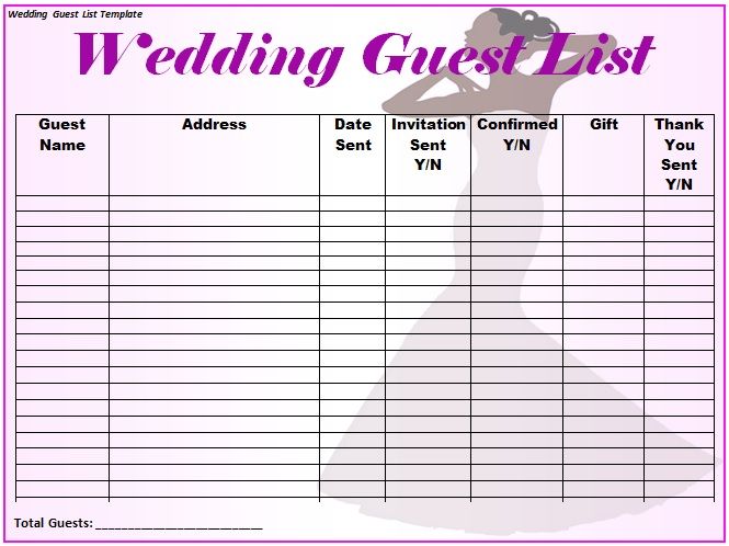 printable wedding guest checklist