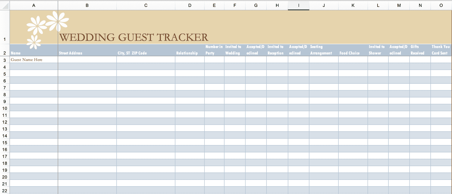 8 Free Wedding Guest List Templates and Managers