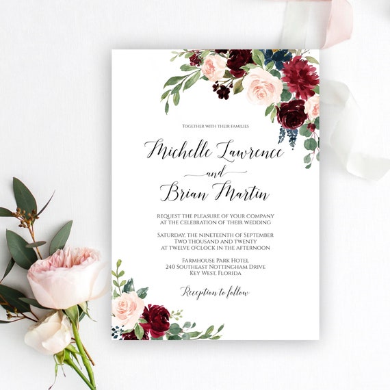 printable wedding invitation templates download