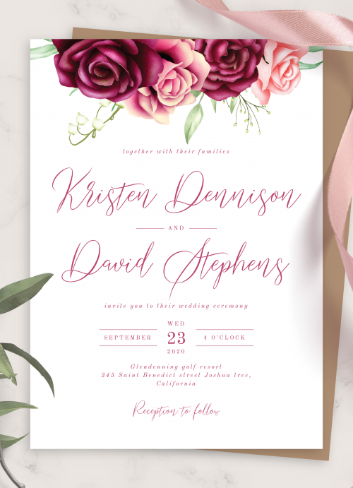 printable wedding invitation templates download