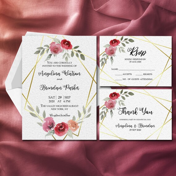 Custom Wedding Invitation Template, Thank You, Welcome Signage ...