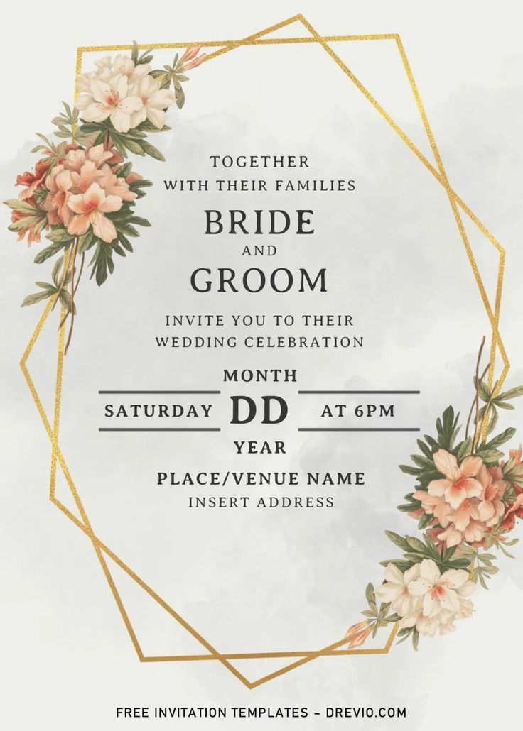printable wedding invitation templates for word