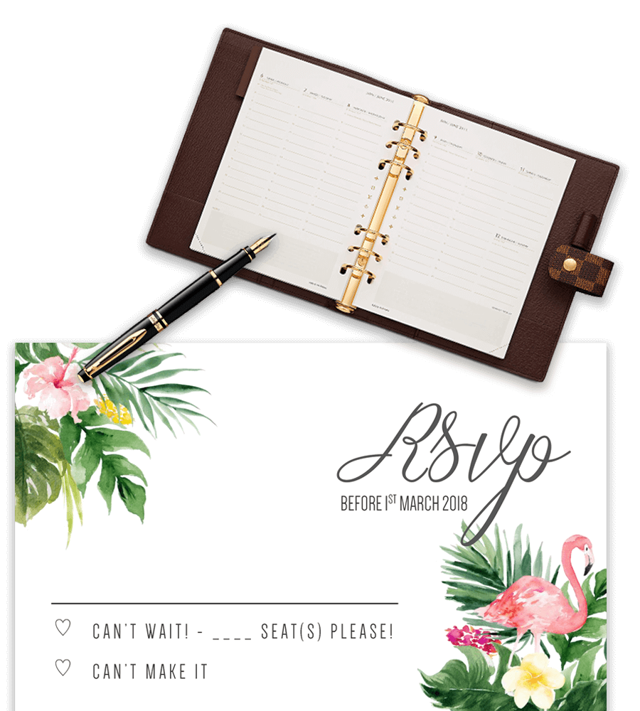 printable wedding invitations and rsvp cards